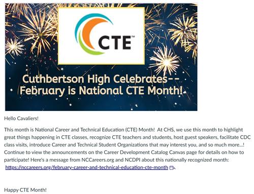 February is CTE Month