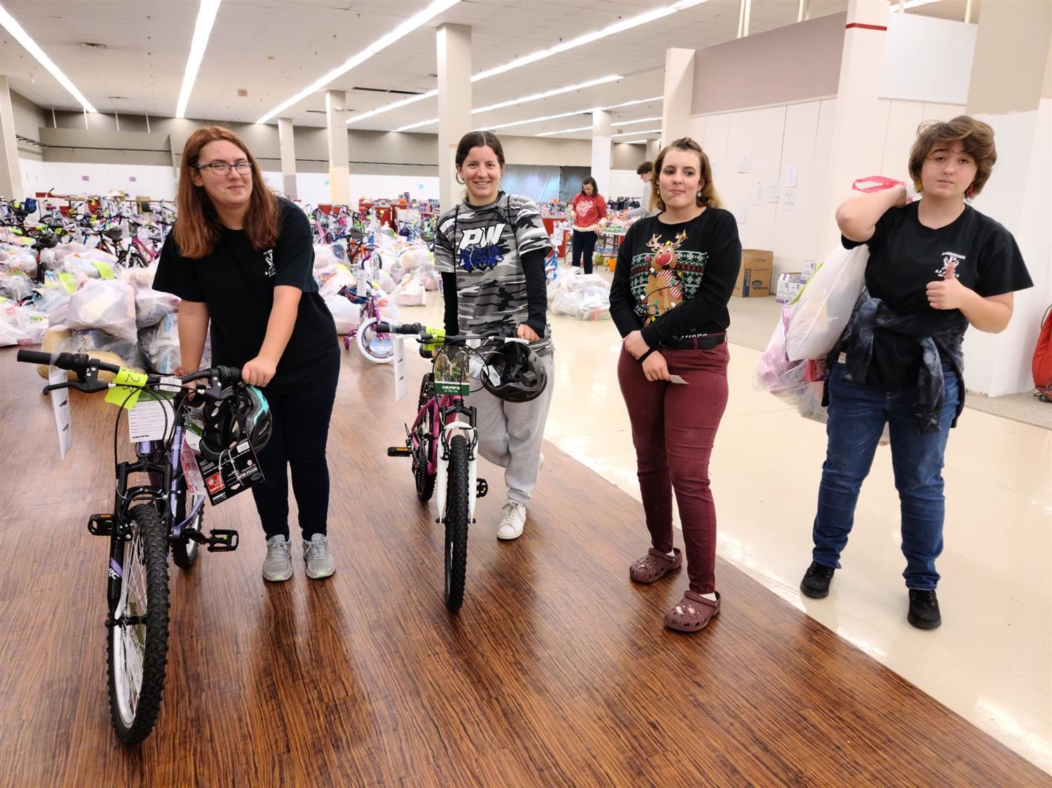 Cadets helping with Christmas Bureau