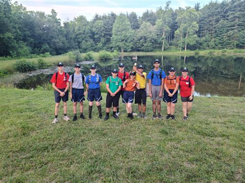 All cadets from Parkwood AFJROTC at the lake