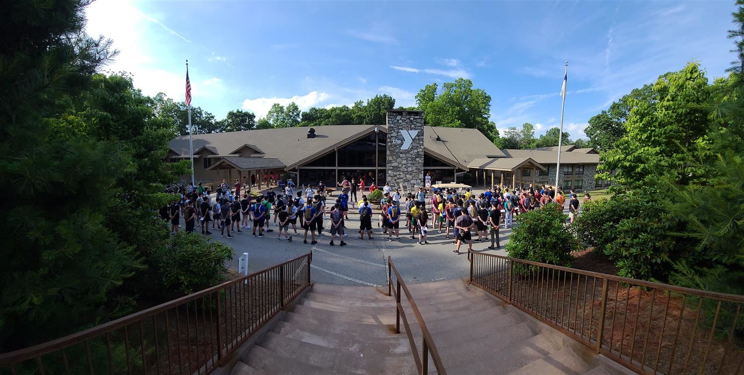 Cadet form up for a meal at the Blue Ridge Challenge Cadet form up for a meal at the Blue Ridge Challenge