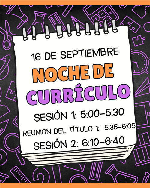 Curriculum Night Spanish