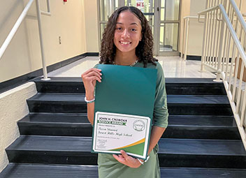   Tessa Stewart receives John H. Crowder Service Award