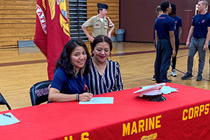  On May 4, 10 Union County Public Schools seniors participated in Military Signing Day at Sun Valley
