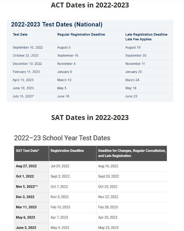 Counseling / ACT, SAT Info